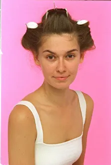 Brides Wedding Hair Feature July 1999 1 - model with heated rollers in hair - for 1 Brides Wedding Hair Feature July 1999 1 - model with heated rollers in hair - for 1