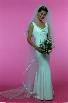 Images Dated 9th July 1999: Brides Wedding Make Up Feature July 1999 Model wearing Wedding Dress
