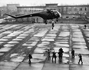 A Bristol Sycamore HR13 Helicopter delivers a special guest to RAF Linton 18th December A Bristol Sycamore HR13 Helicopter delivers a special guest to RAF Linton 18th December