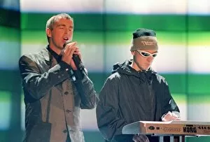 Images Dated 20th February 1996: The Brit Awards February1996 The Pet Shop boys performing