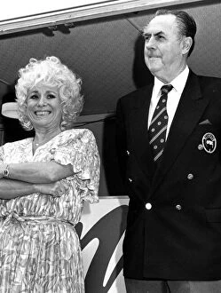 Images Dated 1st September 1991: British actress, Barbara Windsor and former motor racing champion