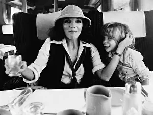 British actress Joan Collins with her daughter Katya ,7 British actress Joan Collins with her daughter Katya ,7