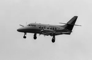 00154 Gallery: British Aerospace Jetream 31 on a demonstration flight at BAe Hatfield in Hertfordshire