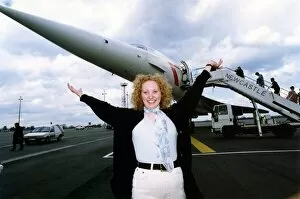 Images Dated 24th April 1994: British Airways Concorde aircraft / airliner G-BOAF visits Newcastle Airport in April