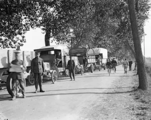 British Expeditionary Force supply column seen here in Northern France. September 1914 British Expeditionary Force supply column seen here in Northern France. September 1914