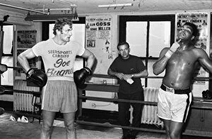 1970 Gallery: British heavyweight boxer Joe Bugner with American former heavyweight champion of