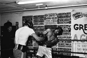 British heavyweight boxer Joe Bugner (left) with American former heavyweight champion of British heavyweight boxer Joe Bugner (left) with American former heavyweight champion of