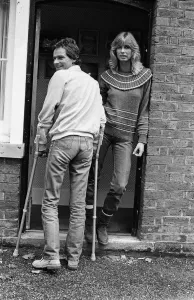 British Motorcycle road racer Barry Sheene at home with girlfriend Stephanie McLean British Motorcycle road racer Barry Sheene at home with girlfriend Stephanie McLean