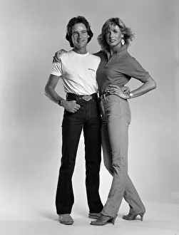 British Motorcycle road racer Barry Sheene poses with his girlfriend Stephanie McLean in British Motorcycle road racer Barry Sheene poses with his girlfriend Stephanie McLean in