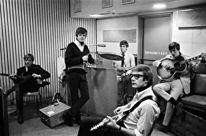 British pop group Herman Hermits led by singer Peter Noone pictured at Kingsway recording British pop group Herman Hermits led by singer Peter Noone pictured at Kingsway recording
