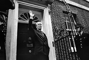 British Prime minister Harold MacMillan waves as he return to Number 10 Downing Street British Prime minister Harold MacMillan waves as he return to Number 10 Downing Street