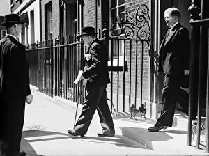 00743 Gallery: British Prime Minister Winston Churchill leaving Number 10 Downing Street for the House
