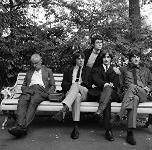 British rock group The Kinks pose in the gardens opposite the Flaghouse in Charing Cross British rock group The Kinks pose in the gardens opposite the Flaghouse in Charing Cross