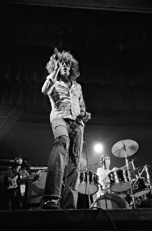 Images Dated 2nd October 1971: British rock group The Who performing on stage during a concert at the University of