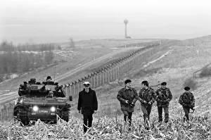 British troops patrolling the Berlin Wall between East and West Germany British troops patrolling the Berlin Wall between East and West Germany