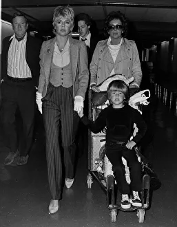 Britt Ekland actress and her son Nicolai arrived at Heathrow Airport from Los Angeles Britt Ekland actress and her son Nicolai arrived at Heathrow Airport from Los Angeles