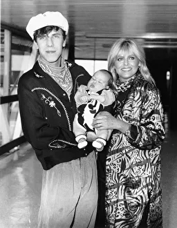 Britt Ekland with her toy boy Jim McDonnell and their baby for the openning of her film Britt Ekland with her toy boy Jim McDonnell and their baby for the openning of her film