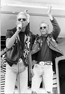 Bros Pop Group Twins Matt and Luke Goss popped up on Radio One' Bros Pop Group Twins Matt and Luke Goss popped up on Radio One'