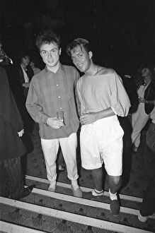 Images Dated 26th June 1982: Brothers Gary and Martin Kemp of pop group Spandau Ballet at the Music Machine in