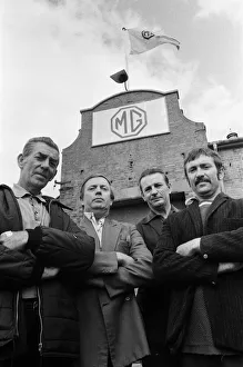 Brothers, (left to right) Ivor, Ralph, Morris and Norman Berry work together at the MG Brothers, (left to right) Ivor, Ralph, Morris and Norman Berry work together at the MG