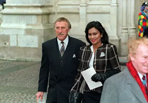 Bruce Forsyth TV Presenter with his wife 1994 at Les Dawsons Memorial Bruce Forsyth TV Presenter with his wife 1994 at Les Dawsons Memorial