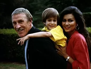Bruce Forsyth TV Presenter with wife and son