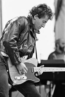 Images Dated 4th June 1985: Bruce Springsteen performs at St James Park, Newcastle, United Kingdom