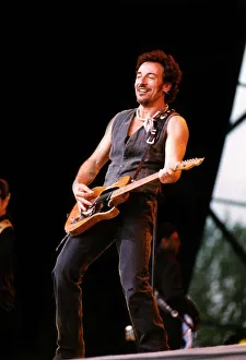 Bruce Springsteen singer songwriter performing at the Bowl in Milton Keynes Bruce Springsteen singer songwriter performing at the Bowl in Milton Keynes