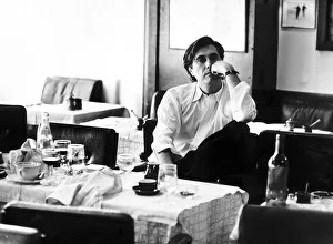 Bryan Ferry Singer sitting in empty restaurant in Paris where he is recording a new album Bryan Ferry Singer sitting in empty restaurant in Paris where he is recording a new album