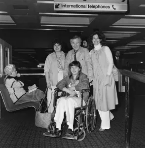 Bryan Forbes with his wife Nanette Newman and their daughters Sarah, aged 19, and Emma Bryan Forbes with his wife Nanette Newman and their daughters Sarah, aged 19, and Emma