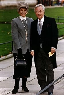 Images Dated 10th October 1993: Bryan Forbes and Wife Nanette Newman at the wedding of Lord Linley Dbase
