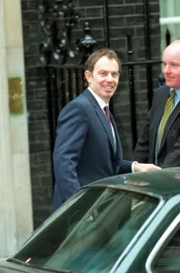 Budget Day Tony Blair outside Downing Street Budget Day Tony Blair outside Downing Street