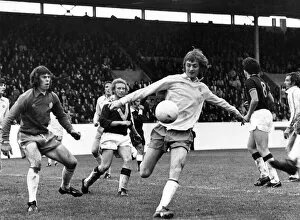 Burnley V Leeds United. Working hard, that was Allan Clarke, here in Defence