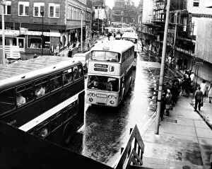 Images Dated 14th July 1970: Buses in New Bridge Street, Newcastle. 14th July 1970