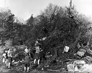 Entertaniment Gallery: Busy building their massive bonfire in readiness for tonight are some of the children in