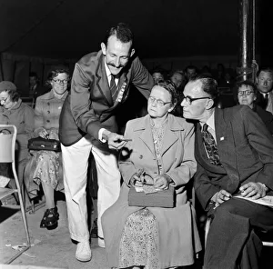 Butlins Holiday Camp, Filey, North Yorkshire. People playing Tombola. 30th July 1954 Butlins Holiday Camp, Filey, North Yorkshire. People playing Tombola. 30th July 1954