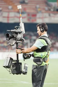 Images Dated 1st July 1990: Cameraman using Steady Cam at England v Cameroon World Cup Quarter Final match at
