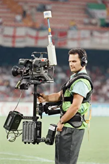 Images Dated 1st July 1990: Cameraman using Steady Cam at England v Cameroon World Cup Quarter Final match at