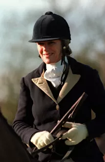 Images Dated 28th December 1997: Camilla Parker Bowles horseriding. December 1997