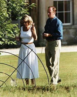 Images Dated 5th July 1993: Camilla Parker Bowles and husband on their 20th Wedding anniversary July 1993