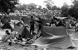 Camping at Glastonbury Festival 1989