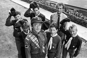 Back from Canada to Meltham was scout Paul Vickers, whose family emigrated across Back from Canada to Meltham was scout Paul Vickers, whose family emigrated across
