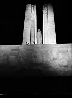 The Canadian War Memorial at Vimy Ridge seen here the night following its dedication The Canadian War Memorial at Vimy Ridge seen here the night following its dedication