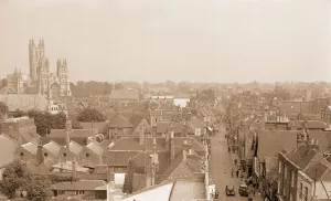 Core13 Gallery: Canterbury Cathedral dominates the town. Our picture shows the high street with early