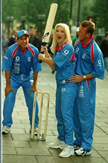 Caprice Model with England cricket players Adam Hollyoak Caprice Model with England cricket players Adam Hollyoak