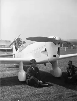 Captain Percival seen her with his Mew Gull aircraft at the 1935 Hendon Air Display 29th Captain Percival seen her with his Mew Gull aircraft at the 1935 Hendon Air Display 29th