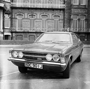 Redcar Gallery: A car outside Redcar office, North Yorkshire. 1971
