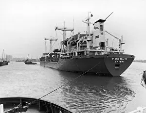 Images Dated 6th September 1979: The cargo ship Fossum seen here leaving Middlesbrough Docks. 6th September 1979