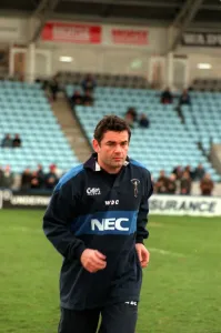 Will Carling Rugby February 99 Running on rugby pitch back playing for Harlequines Will Carling Rugby February 99 Running on rugby pitch back playing for Harlequines