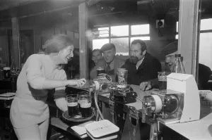 Carol Birchall, Barmaid at Teesside Social Club, Middlesbrough, 1971 Carol Birchall, Barmaid at Teesside Social Club, Middlesbrough, 1971